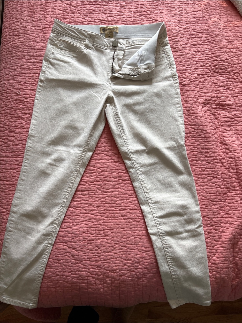 Democracy Cream Skinny Jeans - Mid Rise Stretch Slim